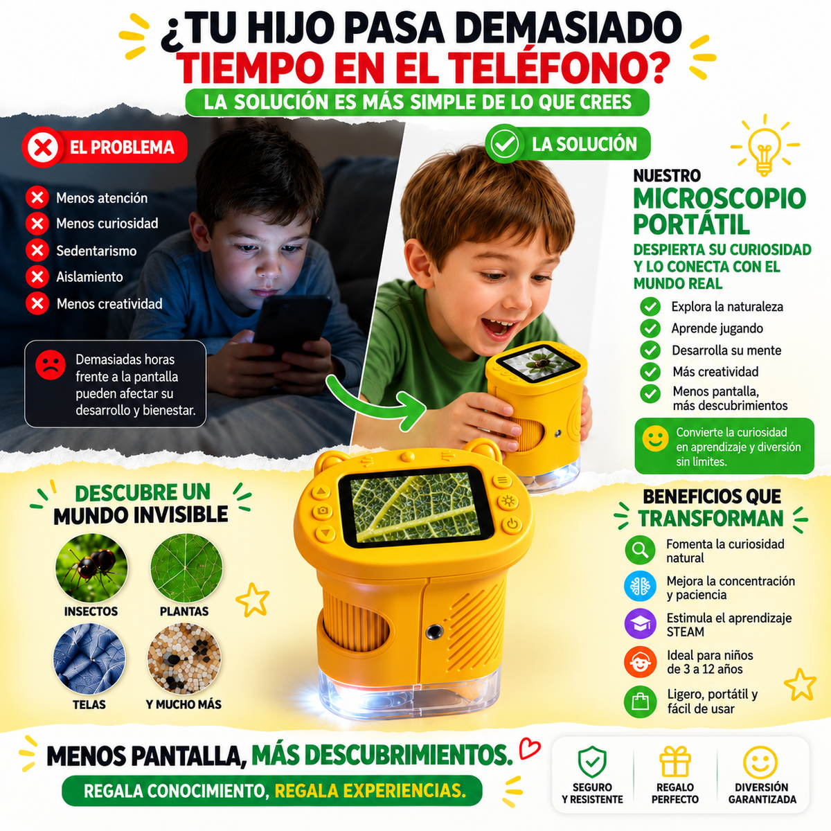 Rechargeable Portable Digital Microscope
